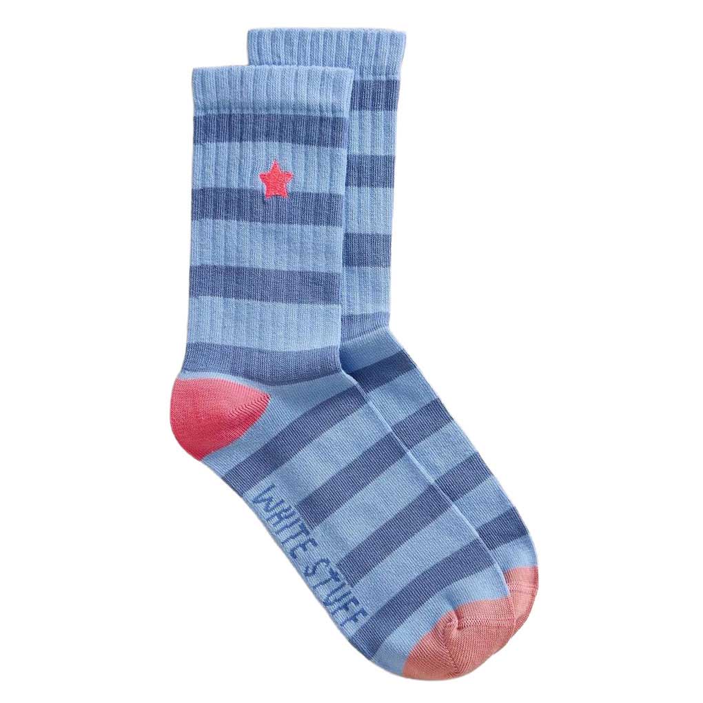 White Stuff Embroidered Star Rib Sock